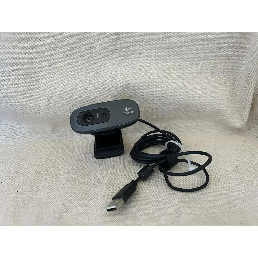 Logitech Webcam C270 V-U0018 USB HD 720p Webcam-Built-in Microphone-TESTED,WORKS